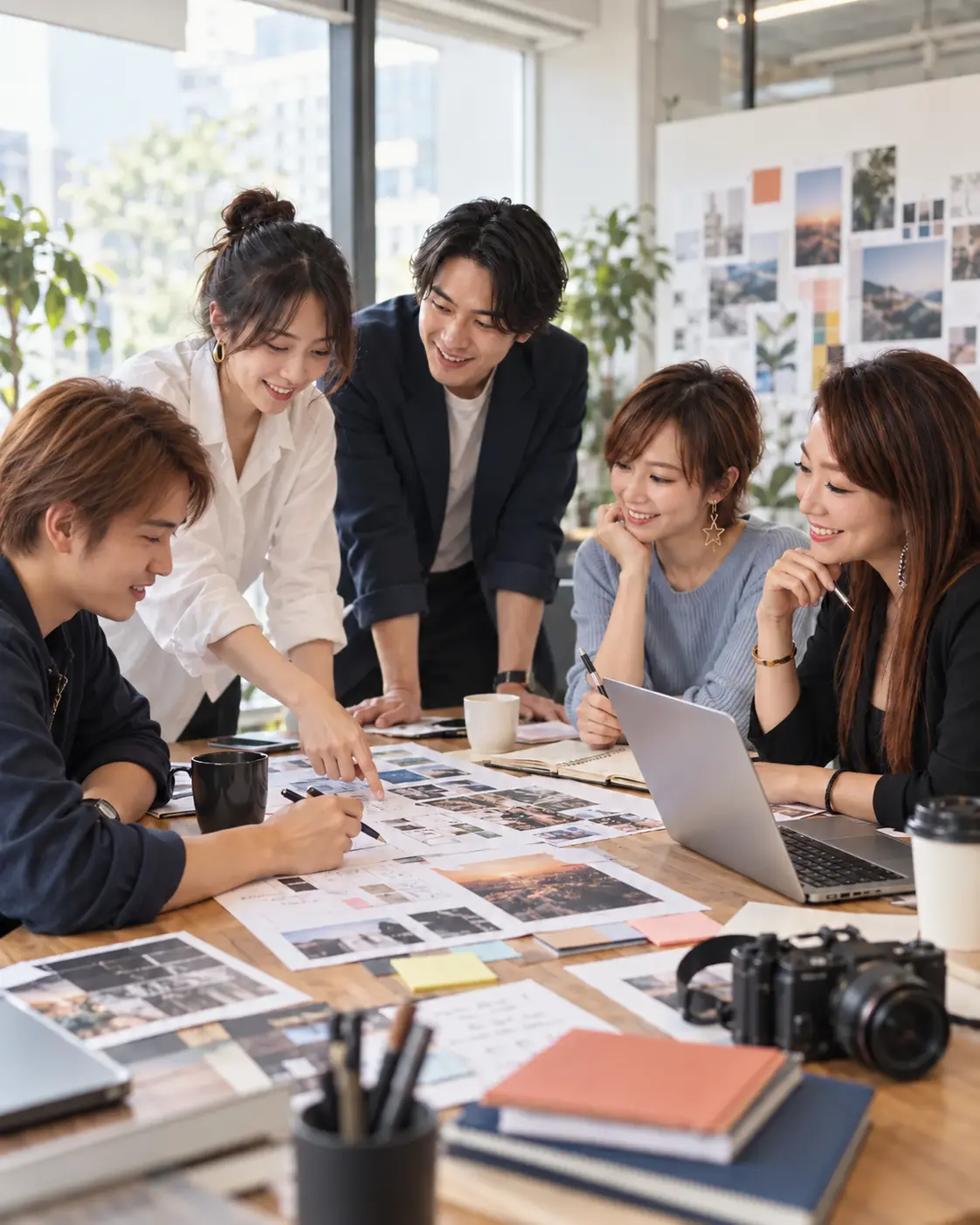 萬匠團隊在工作室共同討論品牌企劃